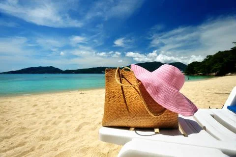 Beach bag Stock Photos