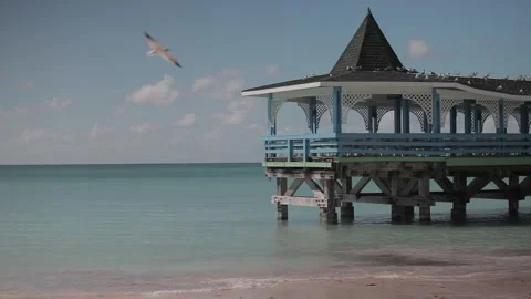 Beach balcony view Stock Footage 260578335