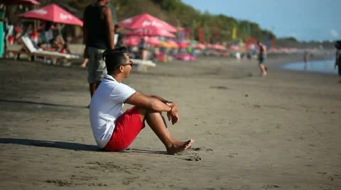 On the beach of Bali 스톡 동영상 22113603