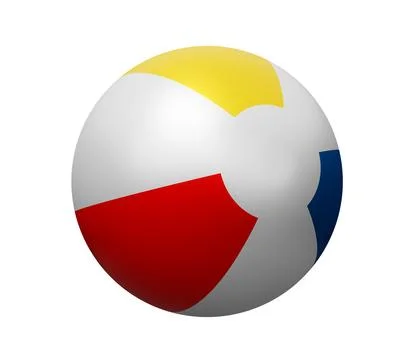 Beach ball 3d render object. 3d render cartoon minimal icon illustration 库存插图