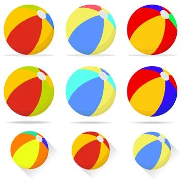 Beach ball, ball for playing on the beach, volleyball Stock Illustration