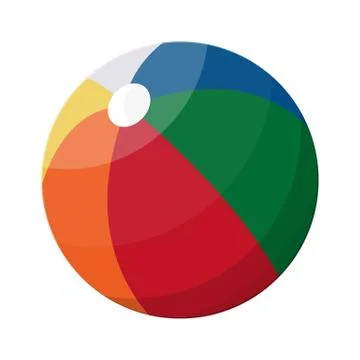 Beach ball in different colors. Stock Illustration
