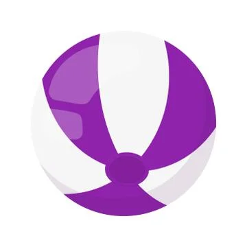 Beach ball flat style design vector illustration icon sign Stock Illustration