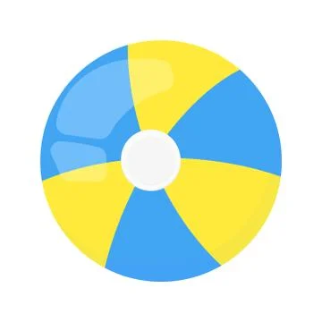 Beach ball flat style design vector illustration icon sign Stock Illustration