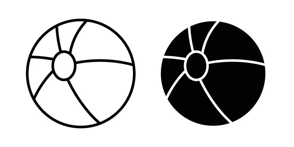 Beach ball icon graphic element. web icon set Stock Illustration