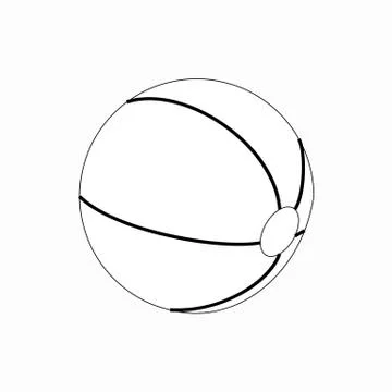 Beach ball icon, isometric 3d style 스톡 일러스트