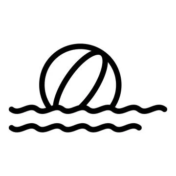 Beach ball icon outline vector. Summer water toy Illustrazione stock