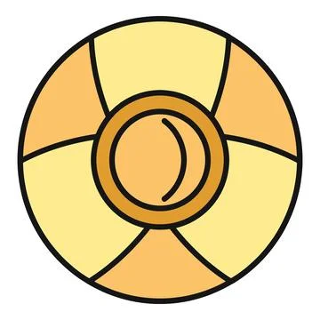 Beach ball icon representing summer fun and vacation Stock Illustration