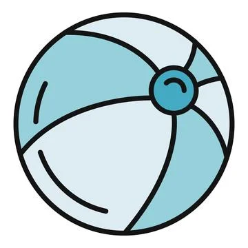 Beach ball icon representing summer leisure activity Stock Illustration