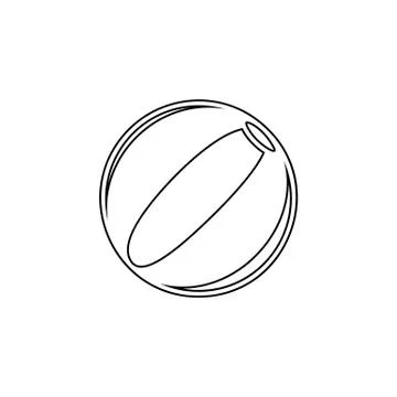Beach ball icon. Simple outline vector of summer set for UI and UX, website o Illustrazione stock