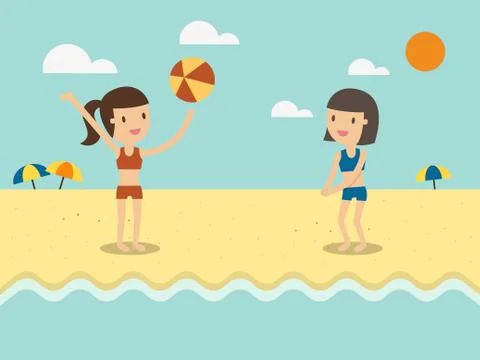 Beach ball Stock Illustration