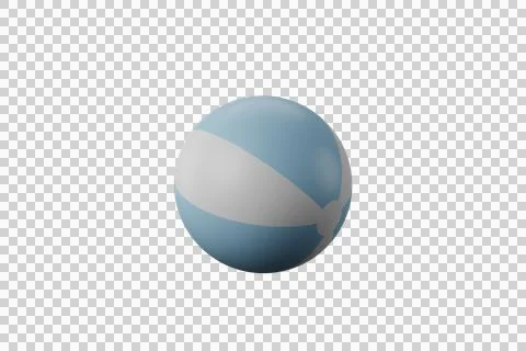 Beach Ball Isolated On Blue Background 3D Rendering 3D Illustration Stock Illustration