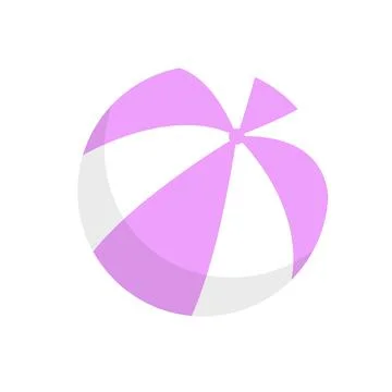 Beach ball isolated on white background. Vector Stock Illustration