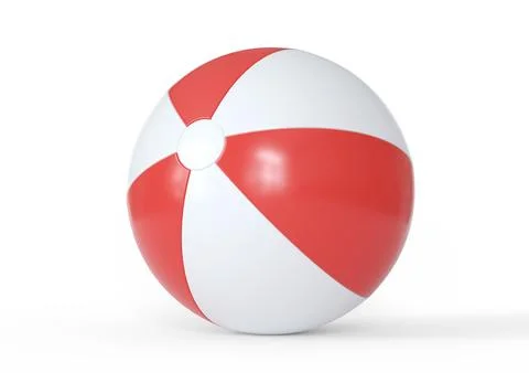 Beach ball isolated on white background Stock Illustration