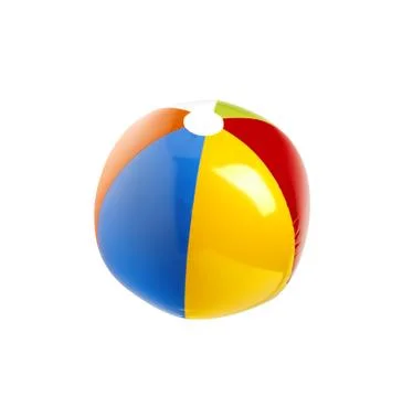 Beach ball isolated on white background Stock Photos