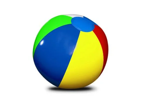 Beach ball isolated on white background Stock Photos
