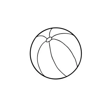 Beach ball isolated on white Stock Illustration