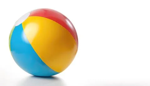 Beach ball multi colored inflatable ball for beach and water games. Their l.. Foto stock