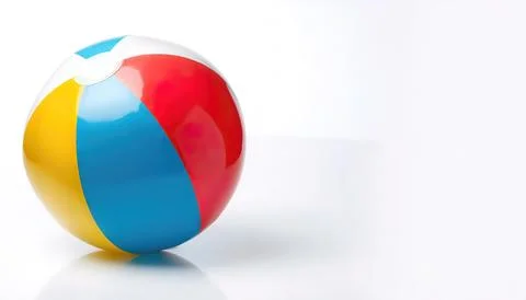 Beach ball multi colored inflatable ball for beach and water games. Their l.. Foto stock