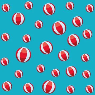 Beach ball pattern background Illustrazione stock