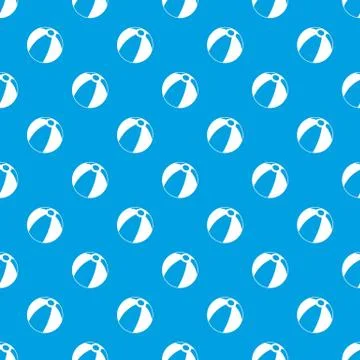Beach ball pattern seamless blue Stockillustratie