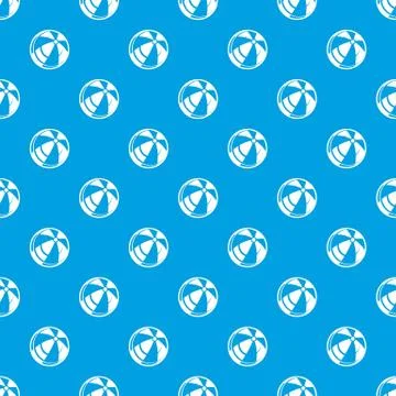 Beach ball pattern seamless blue Stock Illustration