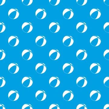 Beach ball pattern seamless blue Stockillustratie