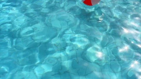 Beach ball in pool Stock Footage 40705405