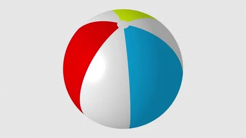 Beach ball rotating 4k alpha Stock Footage 157222015