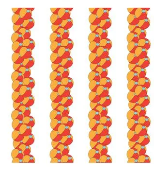 Beach ball. Seamless pattern. Vector illustration on a white background. Illustrazione stock