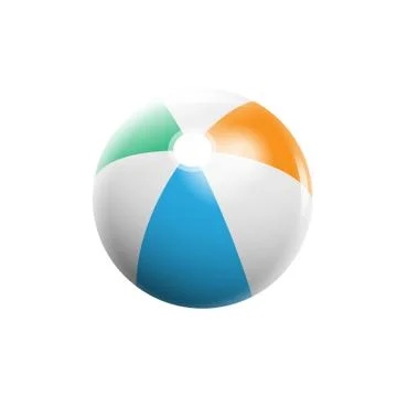 Beach ball, shiny vector illustration Stock Illustration