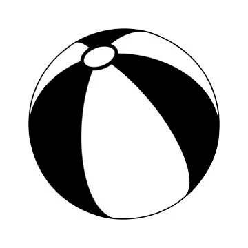 Beach ball  silhouette vector symbol icon design. Stock Illustration