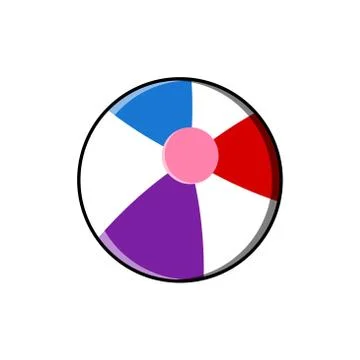 Beach ball vector graphic design illustration Illustrazione stock