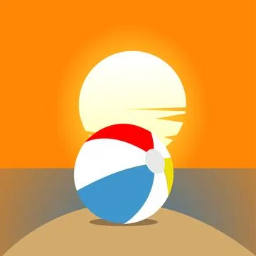 Beach ball vector illustration Stock Illustration