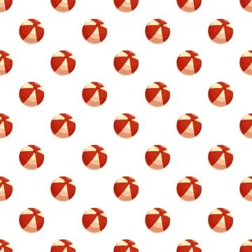 Beach balls forming a seamless summer pattern Stock Illustration