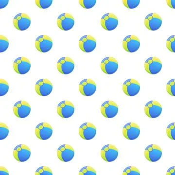 Beach balls pattern creating a seamless background イラスト素材