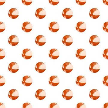 Beach balls seamless pattern representing summer and vacation fun Stock Illustration
