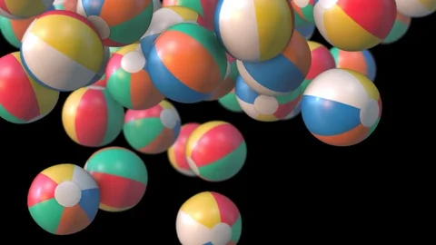 Beach Balls Transition Stock Footage 100530619