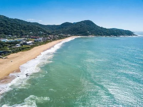 Beach in Balneario Camboriu, Santa Catarina, Brazil. Estaleirinho Beach. A... Stock Photos
