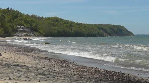 Beach of Baltic sea Stock Footage 11053904
