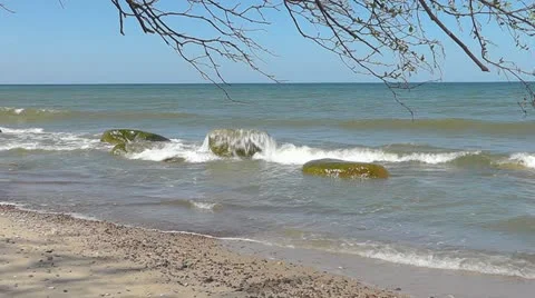 Beach of Baltic sea 스톡 동영상 11054923