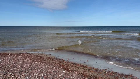 Beach of the Baltic sea in Nida, Lithuania Stock Footage 190489460