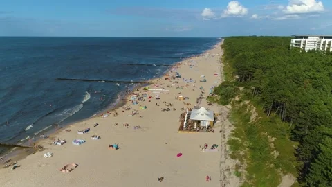 Beach Baltic Sea Pobierowo Plaza Morze B... | Stock Video | Pond5