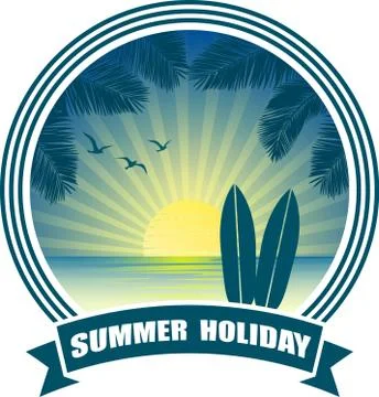 Beach banner Stock Illustration