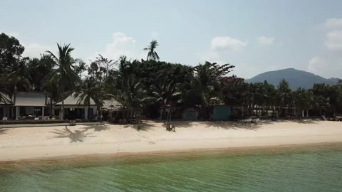 Beach Bar Reverse Zoom &amp; Pan Video stock 148126665