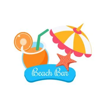 Beach Bar. Summer Vacation. Vector Illustration Stock Illustration