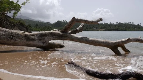 Beach in Baracoa Cuba Stock Footage 93504825
