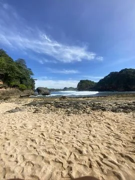 Beach Batu Bengkung Stock Photos