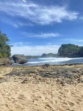 Beach Batu Bengkung Stock Photos