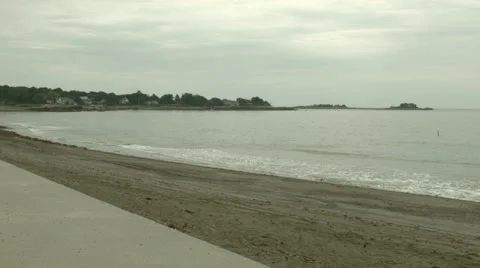 Beach-Bay-Gentle waves-Wide Stock Footage 61236152